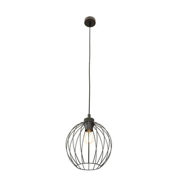 NANDO 1-lichts hanglamp - Zwart draadframe