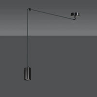 Emibig TRAKER 1-lichts hanglamp - Zwart metaal