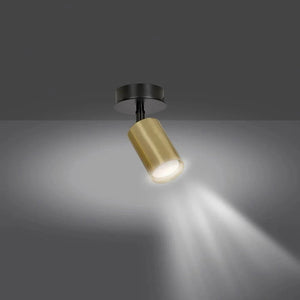 ZEN 1-light ceiling spotlight - Black gold