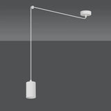 Mooier Thuis - TRAKER 1-lichts railspot hanglamp - Wit hanglamp met lampenkap - 300 cm breed