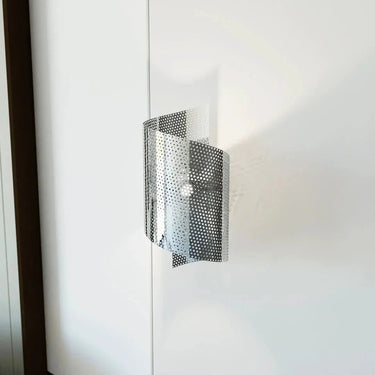 SPIRAL 1-lichts wandlamp - Chroom mesh