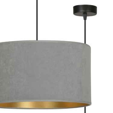 HILDE 1-lichts hanglamp - Grijs fluweel