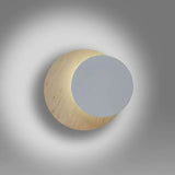Mooier Thuis - CIRCLE 1-lichts wandlamp – hout wit - metaal en hout
