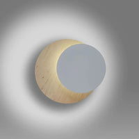 Emibig CIRCLE 1-lichts wandlamp – hout wit