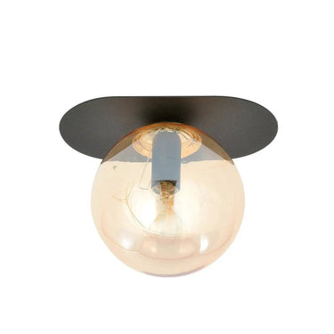 PLAZA 1-lichts plafondlamp - Amber glas