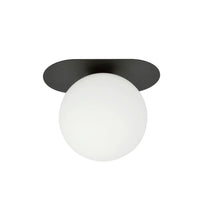 Emibig PLAZA 1-lichts plafondlamp - Wit glas - Zwart frame - Mooier Thuis
