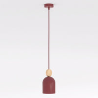 Mesi hanglamp hout 1-lichts bordeaux