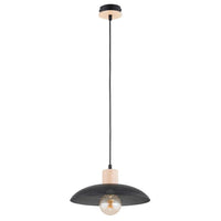 Emibig KOBE 1-lichts hanglamp - Zwart met hout