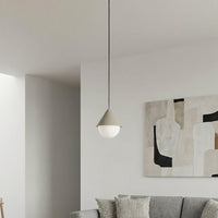 Giro hanglamp wit glas 1-lichts mokka