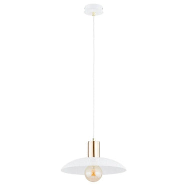SPIRIT 1-lichts hanglamp - Wit met gouden accent
