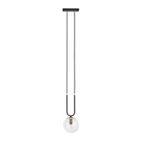 Emibig GLAM 1-lichts hanglamp – Transparant/zwart