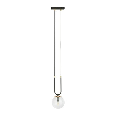 GLAM 1-lichts hanglamp – Transparant/zwart