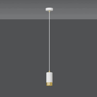 FUMIKO 1-lichts hanglamp - Wit-goud