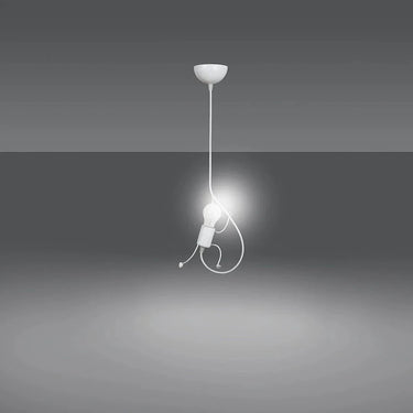 BOBI 1-lichts hanglamp - Wit frame
