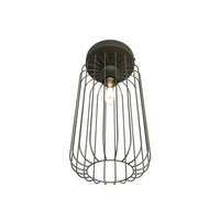 Emibig BARN 1-lichts plafondlamp - Zwart metaal draadkap