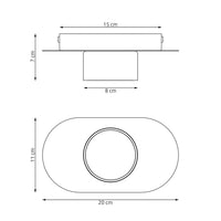 Emibig DIAZ 1-lichts plafondlamp - Zwart