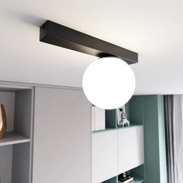 FIT 1-lichts plafondlamp - Wit glas