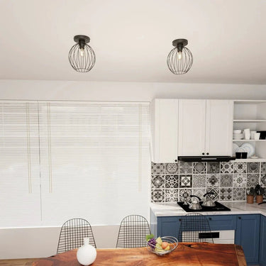 NEST 1-lichts plafondlamp - Zwart frame