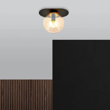 PLAZA 1-lichts plafondlamp - Amber glas