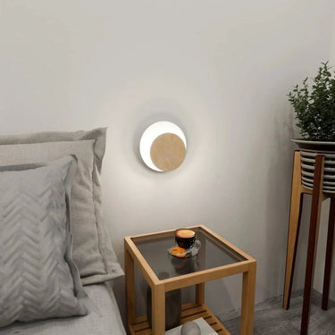 CIRCLE 1-lichts wandlamp - Wit frame
