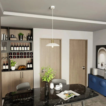 SPIRIT 1-lichts hanglamp - Wit met gouden accent