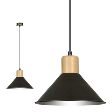 ROWEN 1-lichts hanglamp - Zwart metaal