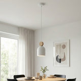 Mesi hanglamp hout 1-lichts wit hanglamp met lampenkap - sfeervol in een Scandinavisch interieur