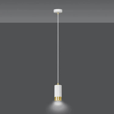 FUMIKO 1-lichts hanglamp - Wit-goud