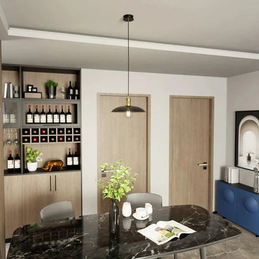 SPIRIT 1-lichts hanglamp - Zwart geperforeerd