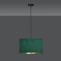Emibig HILDE 1-lichts hanglamp - Groen fluweel - Zwart frame - Mooier Thuis