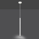SELTER 1-lichts hanglamp - Wit hanglamp met buisvorm - sfeervol in een Minimalistisch interieur