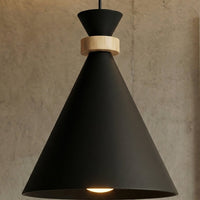 Zero hanglamp hout 1-lichts zwart