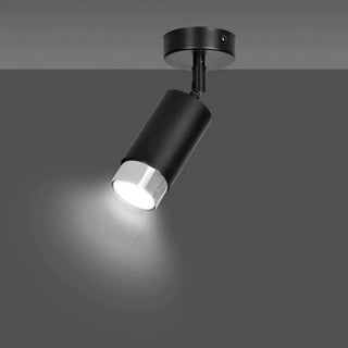 HIRO 1-lichts plafondlamp - Zwart chroom plafondspots & spotbalken - 8 cm breed