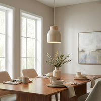 Vigo hanglamp hout 1-lichts mokka