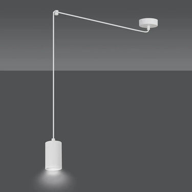 TRAKER 1-lichts railspot hanglamp - Wit