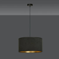 Emibig HILDE 1-lichts hanglamp - Zwart fluweel met goud - Mooier Thuis
