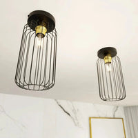 Emibig BARN 1-lichts plafondlamp - Zwart frame met goud - Mooier Thuis