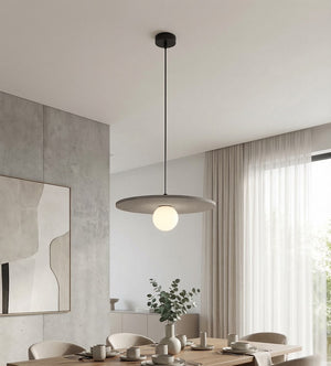 Calma hanglamp wit glas 1-lichts grijs