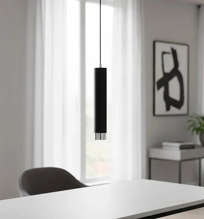 KIBO 1-lichts hanglamp - Zwart chroom
