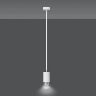 FUMIKO 1-lichts hanglamp - Wit chroom