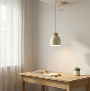 Kru wooden pendant light 1-light mocha