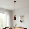 Mesi hanglamp hout 1-lichts bordeaux hanglamp met lampenkap - 11 cm breed