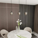 ISTAR 1-lichts hanglamp - Smoked glas hanglamp met ronde bol - sfeervol in een Modern interieur