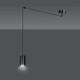 TRAKER 1-lichts hanglamp - Zwart metaal hanglamp met lampenkap - sfeervol in een Industrieel interieur online kopen bij Mooi…