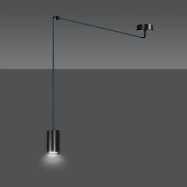 TRAKER 1-lichts hanglamp - Zwart metaal