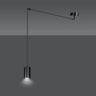 TRAKER 1-lichts hanglamp - Zwart metaal hanglamp met lampenkap - sfeervol in een Industrieel interieur online kopen bij Mooi…