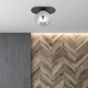 PLAZA 1-lichts plafondlamp - Smoked glas