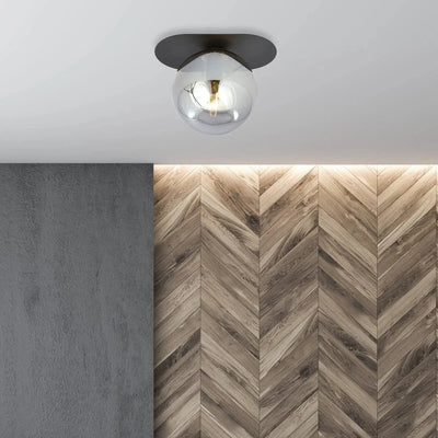 PLAZA 1-lichts plafondlamp - Smoked glas