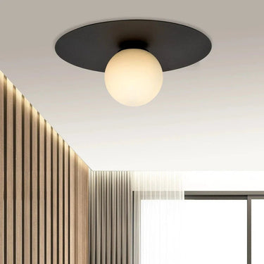 SOLAR 1-lichts plafondlamp - Wit glas