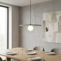 Calma hanglamp wit glas 1-lichts beige